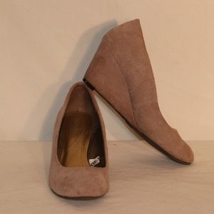 Merona, Suede Mini Wedge heels - Tan